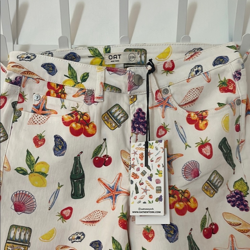 Oat New York Women's Jeans with Colorful Print